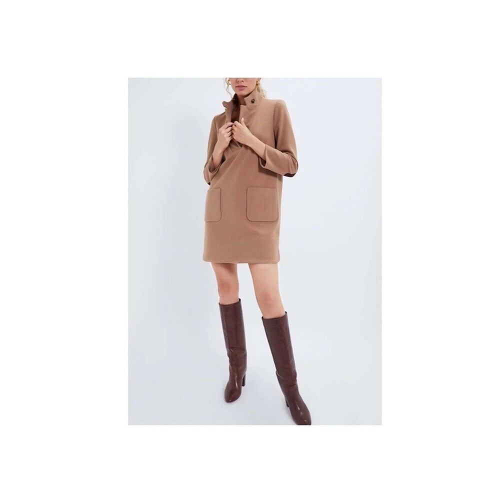 Tuckernuck Camel Emerson Coat Dress S Equestrian Heritage Preppy Quiet Luxury